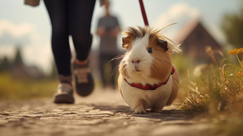 The Art of Leash Training Taking Your Guinea Pig on a Walk